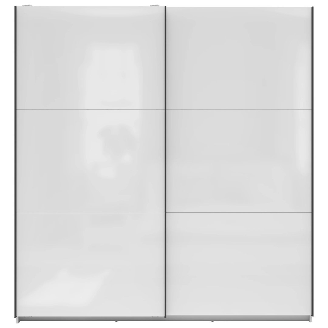 TETRIX wardrobe with sliding doors, 183 cm, glossy white