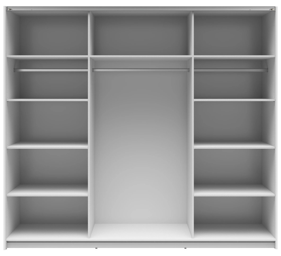 TETRIX wardrobe with sliding doors, 220 cm, glossy white - Image 3