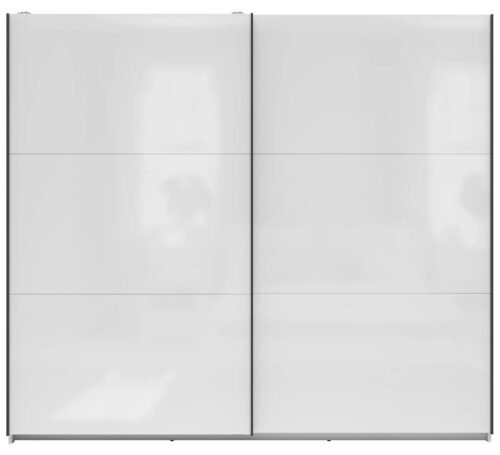 TETRIX wardrobe with sliding doors, 220 cm, glossy white