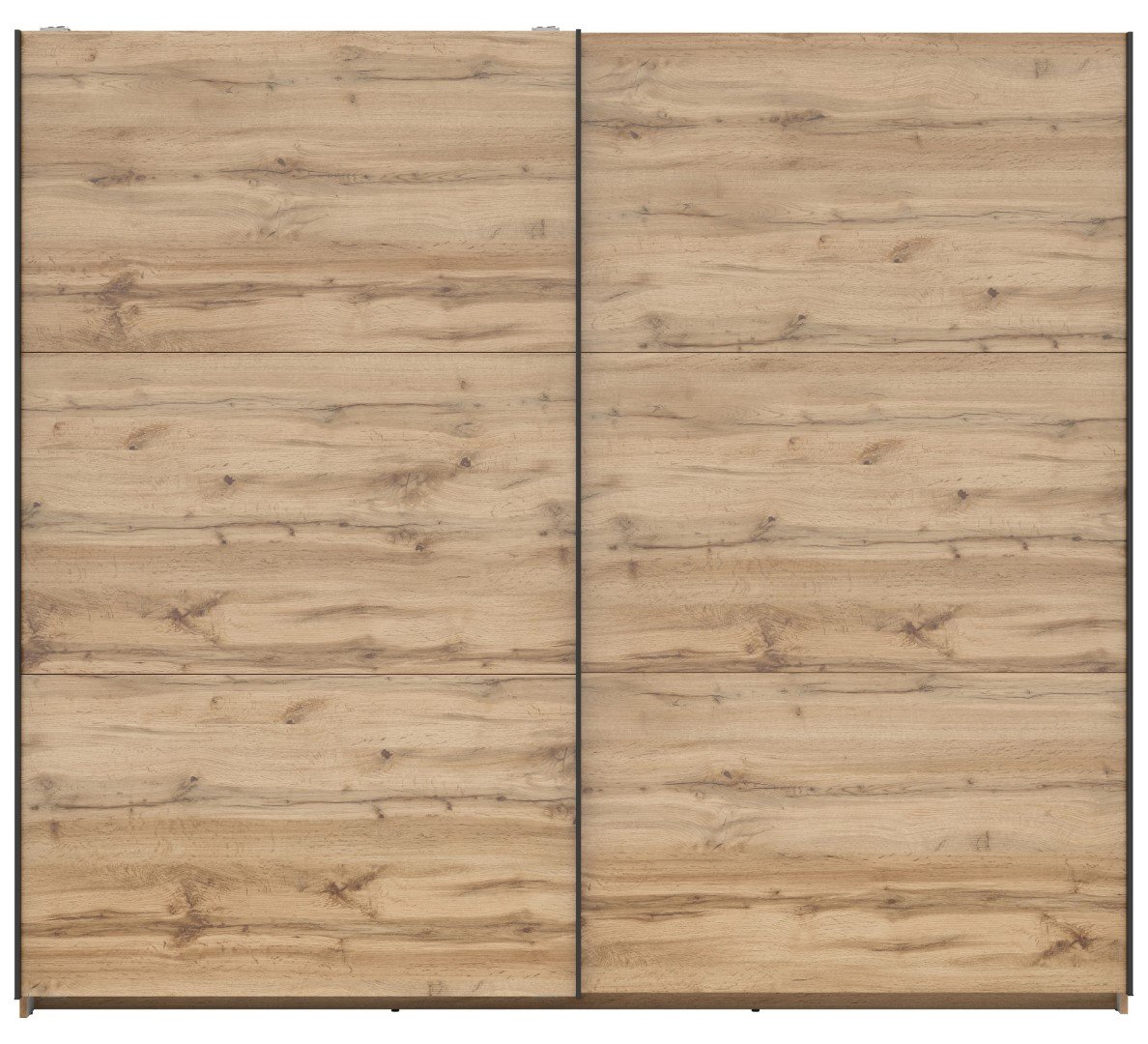 TETRIX wardrobe with sliding doors, 220 cm, Wotan oak