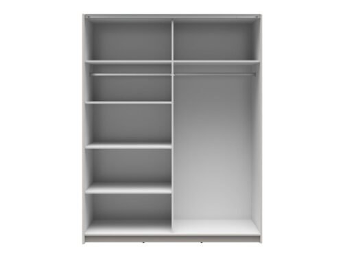 Wardrobe with sliding doors and mirror TETRIX 153 cm cashmere color