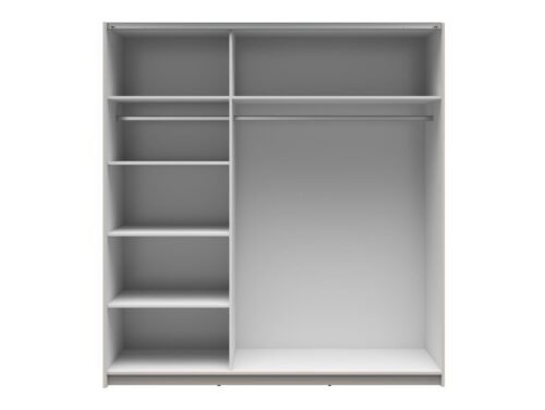 Wardrobe with sliding doors and mirror TETRIX 183 cm cashmere color