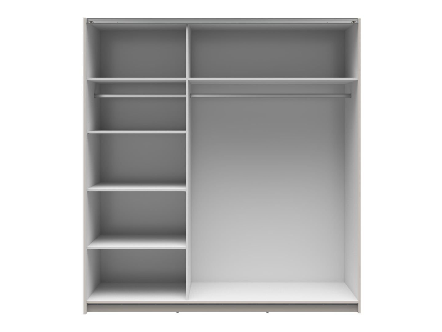 Wardrobe with sliding doors and mirror TETRIX 183 cm cashmere color