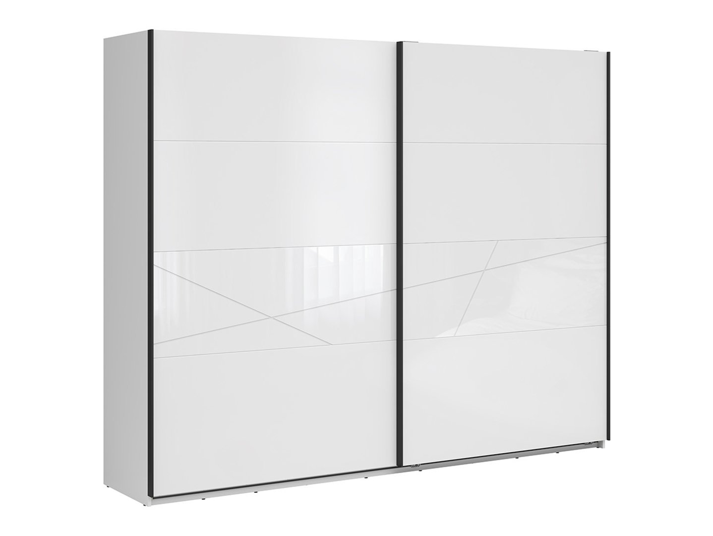 Wardrobe with sliding fronts 270 FORN 270 cm white glossy