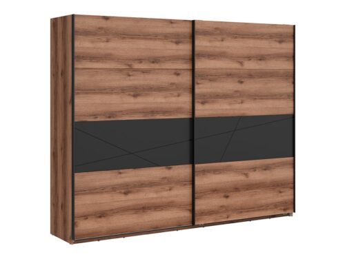 Wardrobe with sliding fronts 270 FORN 270 cm Delano dark oak/matte black