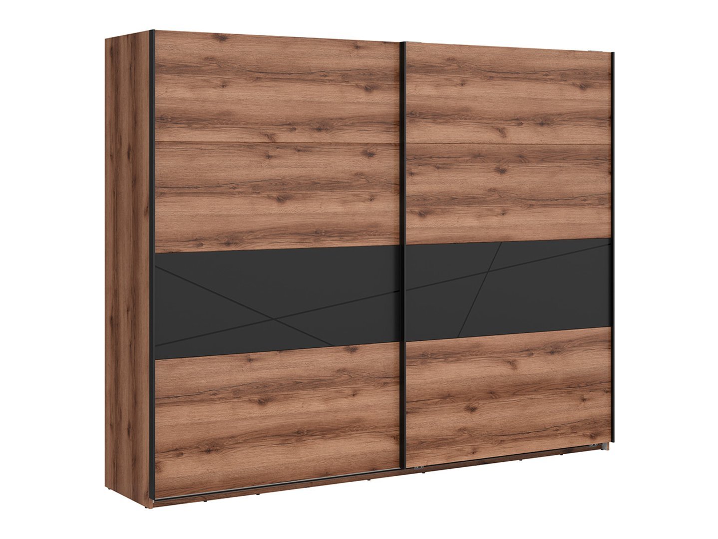 Wardrobe with sliding fronts 270 FORN 270 cm Delano dark oak/matte black