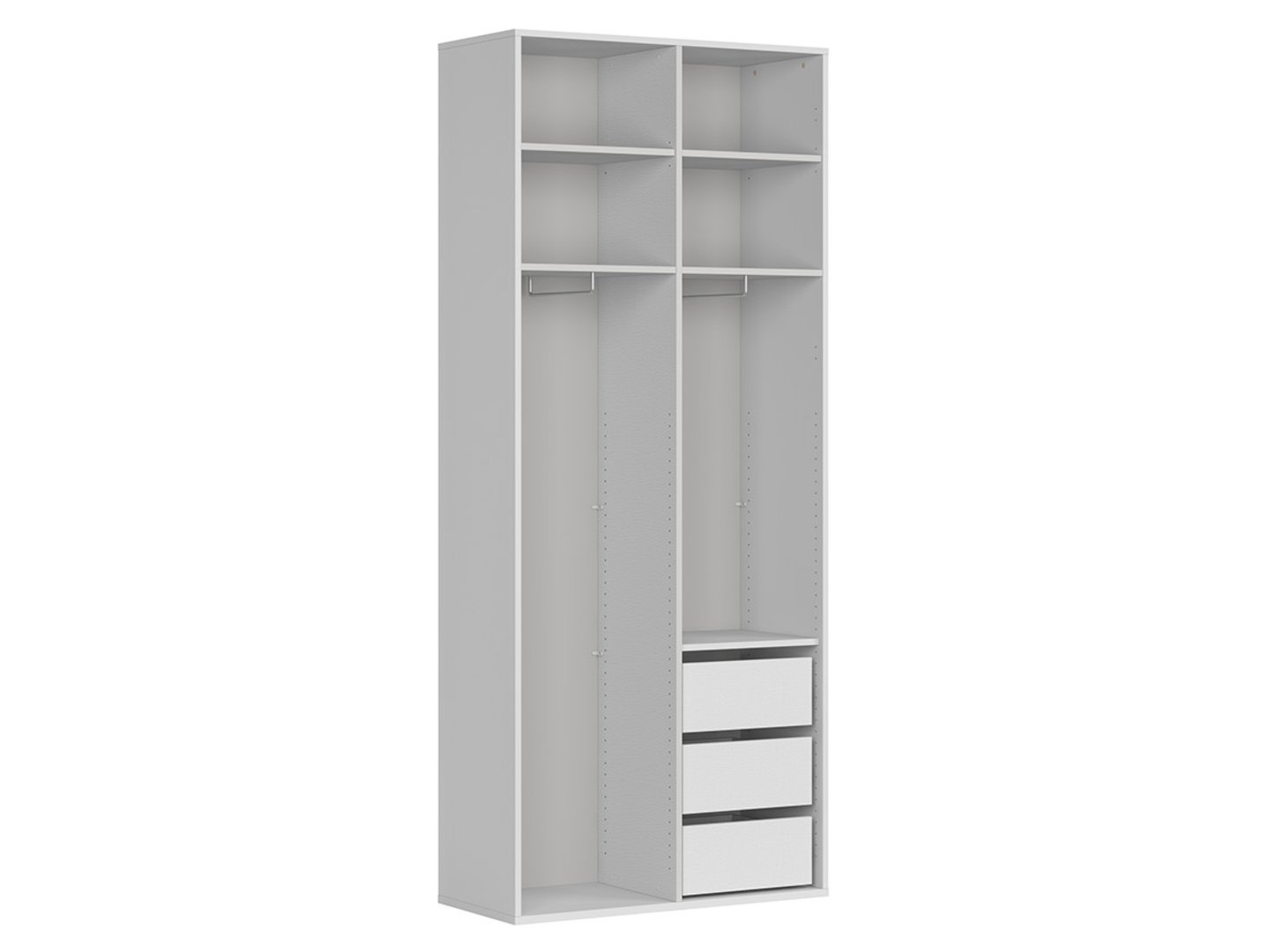 FLEX two-door wardrobe, 100 cm, white - Image 2