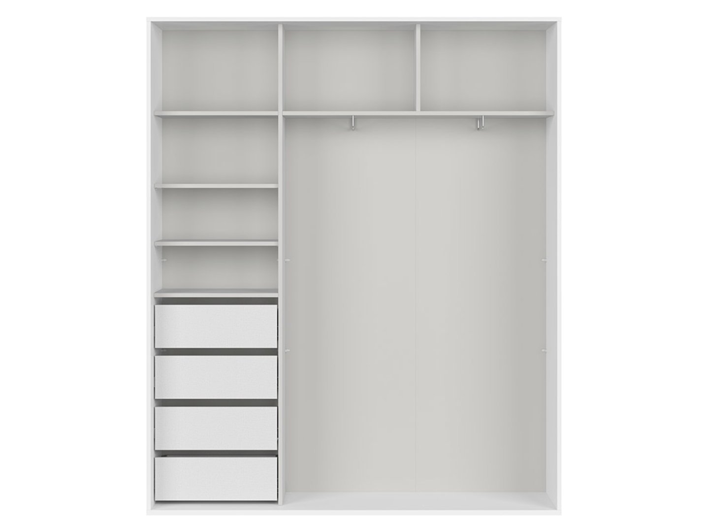 FLEX wardrobe with sliding doors, 180 cm, white