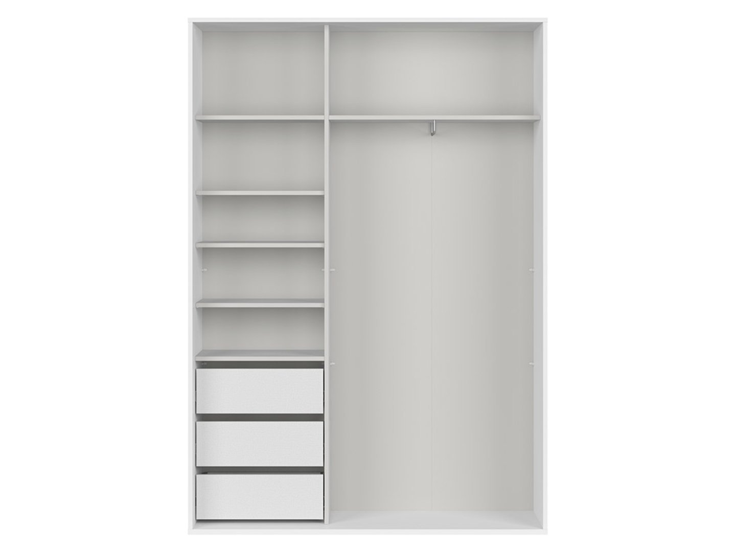FLEX wardrobe with sliding doors, 150 cm, white/wotan oak