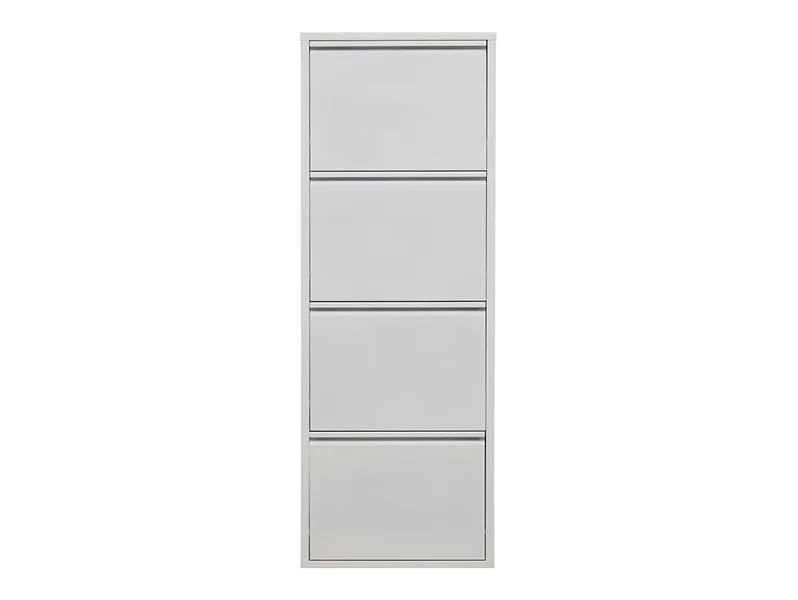 Fly four-door metal shoe cabinet 50x136.5x15 white