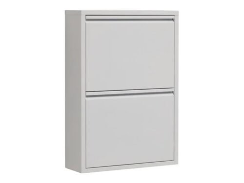 Fly two-door metal shoe cabinet 50×70.5×15 white