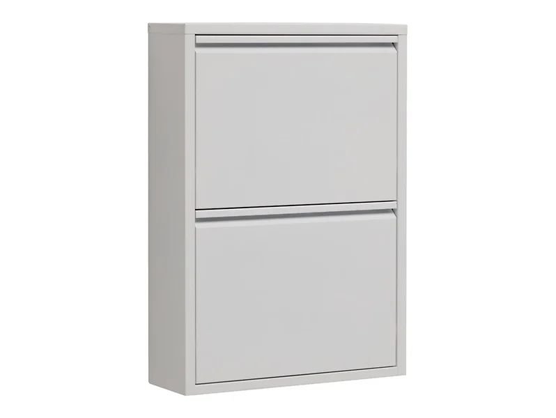 Fly two-door metal shoe cabinet 50x70.5x15 white