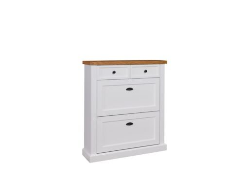Shoe cabinet GALINEO 01 white/natural oak ADRK
