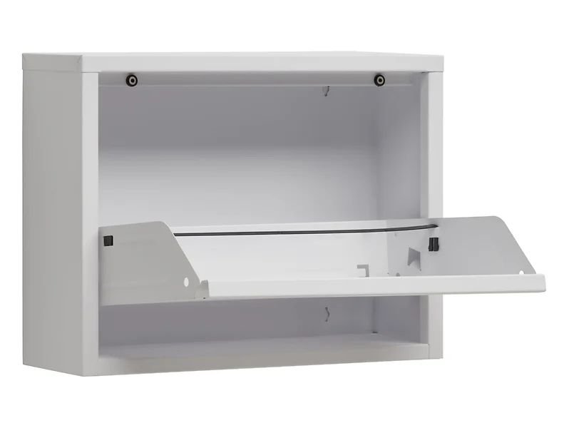 Fly metal shoe cabinet with one door, 50x37x15, white - Image 2