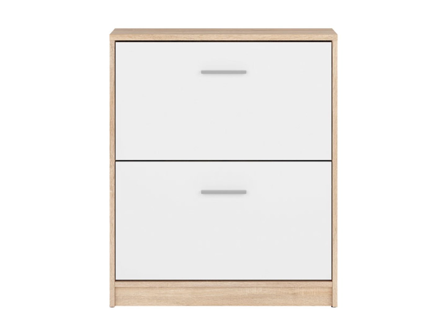 NEPO PLUS shoe cabinet, 70 cm, Sonoma oak/white - Image 2