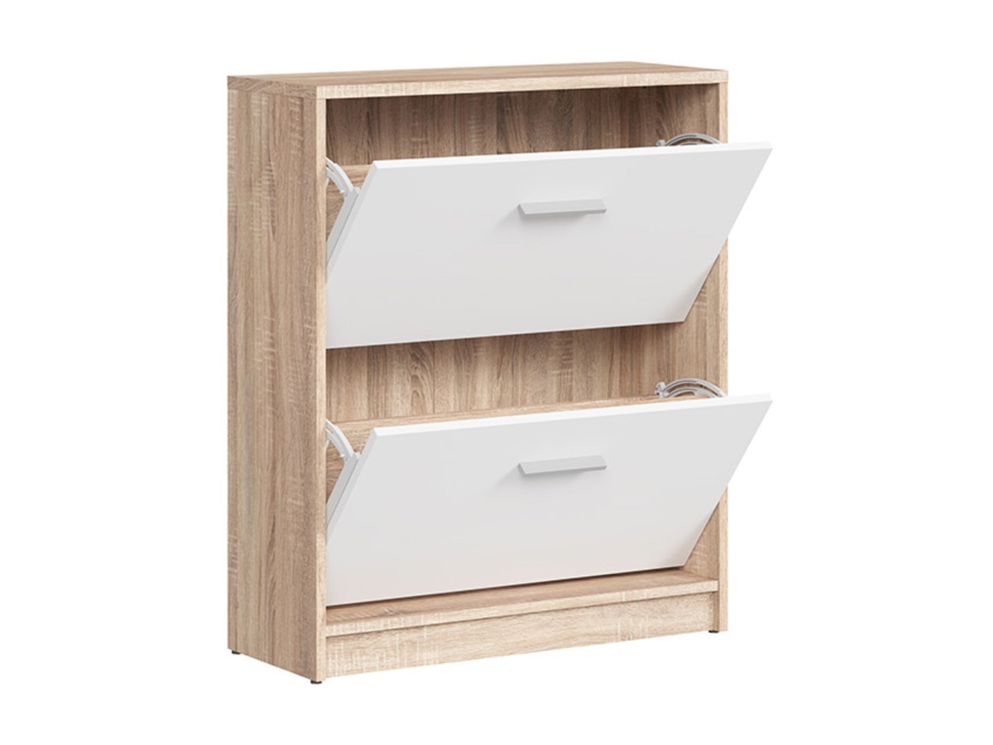 NEPO PLUS shoe cabinet, 70 cm, Sonoma oak/white - Image 3