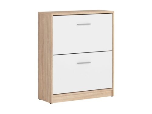 NEPO PLUS shoe cabinet, 70 cm, Sonoma oak/white