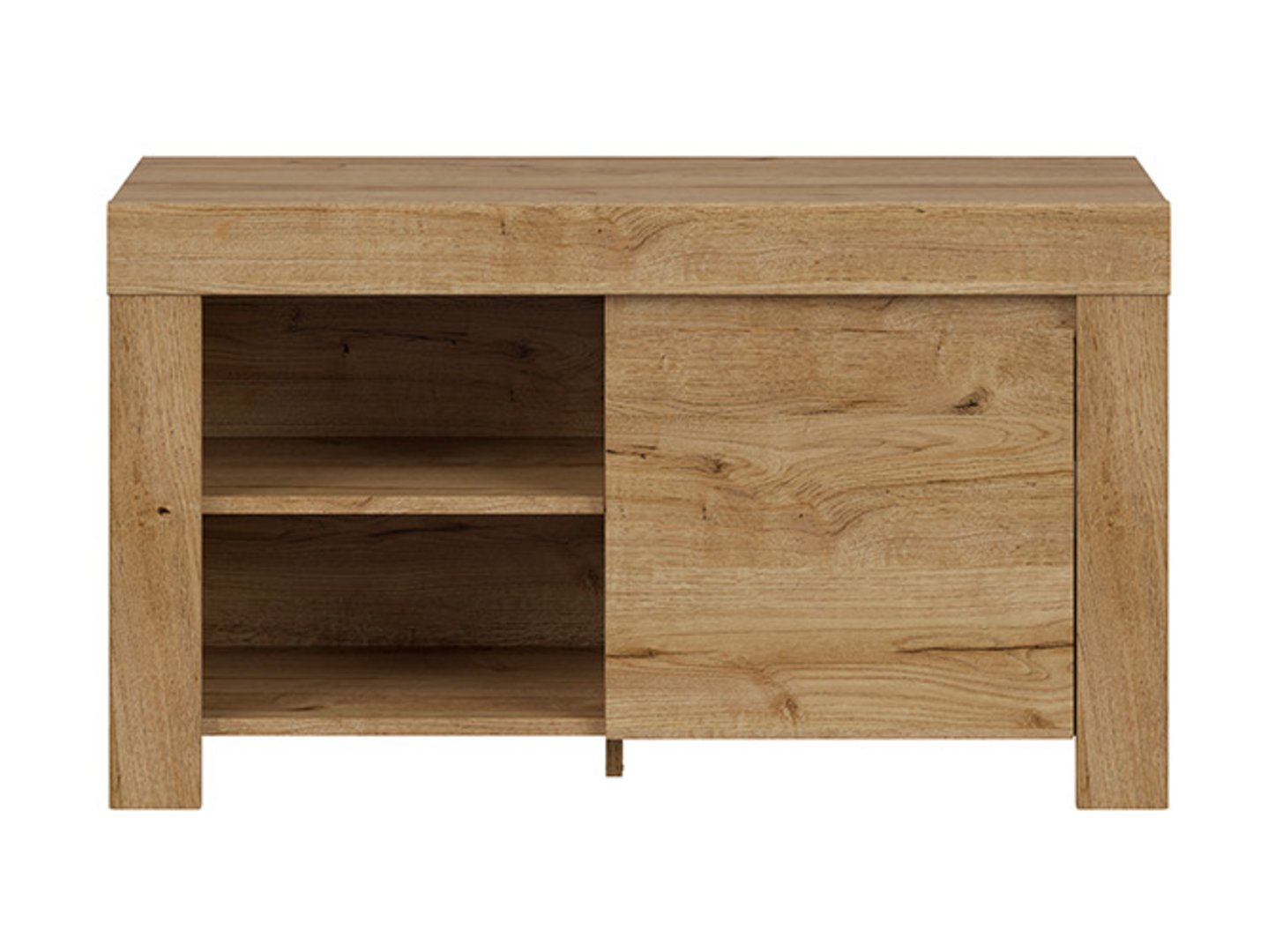 HOLTEN low shoe cabinet with one door, 92.5 cm, Waterford oak - Image 2