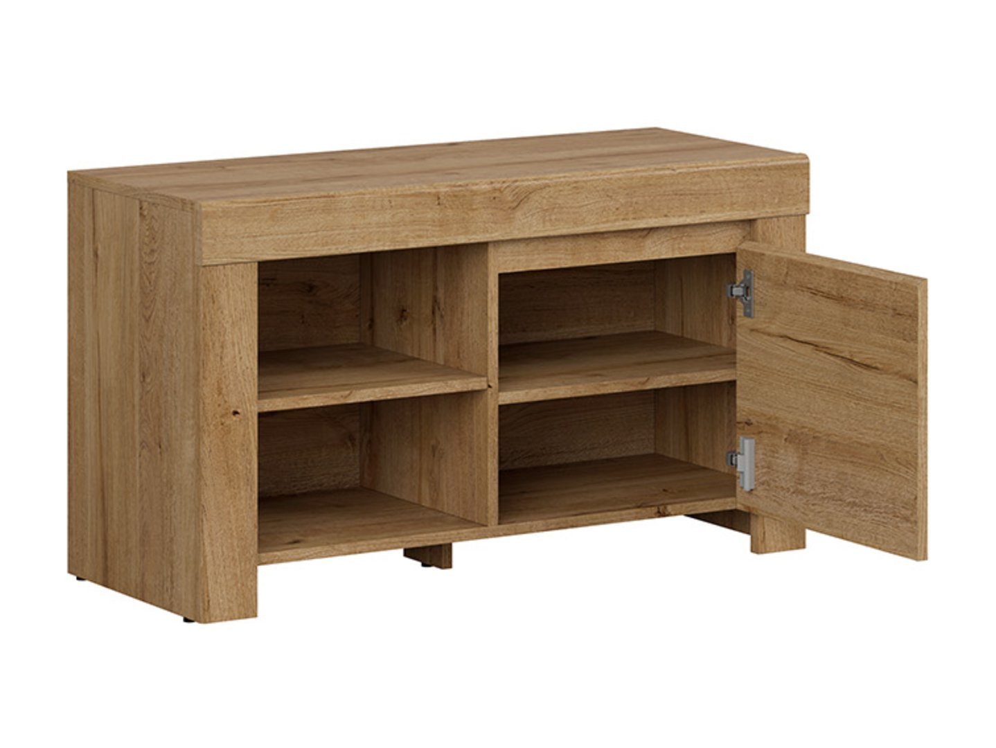 HOLTEN low shoe cabinet with one door, 92.5 cm, Waterford oak - Image 3