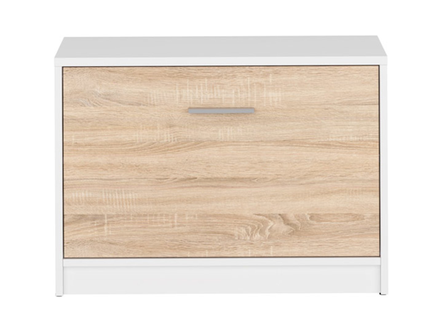 NEPO PLUS low shoe cabinet, 70 cm, white/sonoma oak - Image 2