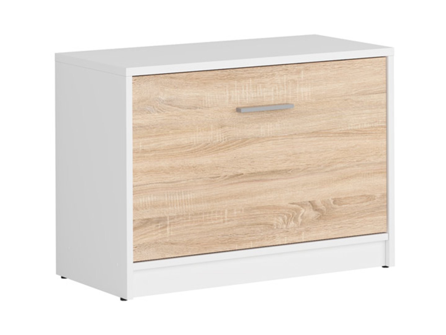 NEPO PLUS low shoe cabinet, 70 cm, white/sonoma oak