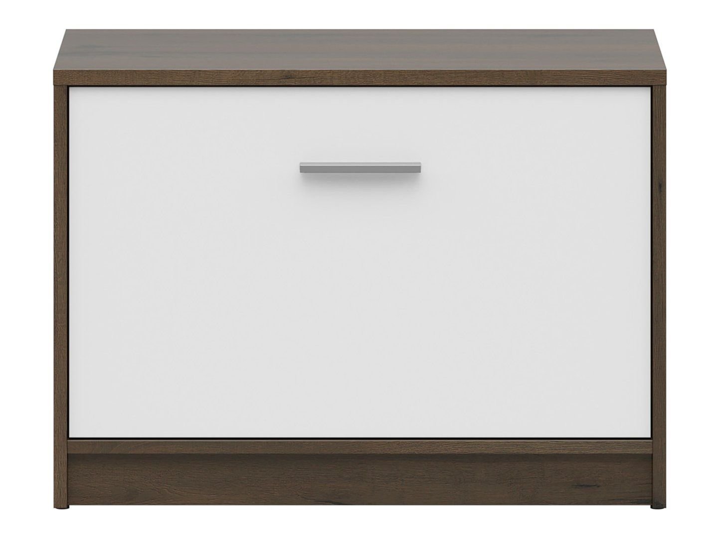 Low shoe cabinet NEPO PLUS 70 cm, noble oak/white - Image 3