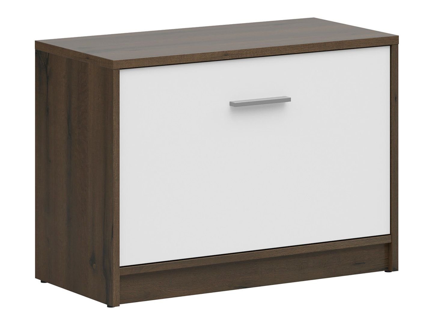 Low shoe cabinet NEPO PLUS 70 cm, noble oak/white