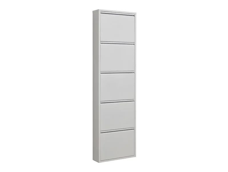 Fly five-door metal shoe cabinet 50x169.5x15 white