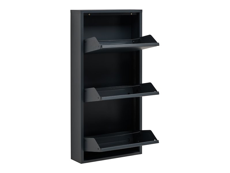 Fly three-door metal shoe cabinet 50x103.5x15 anthracite - Image 2