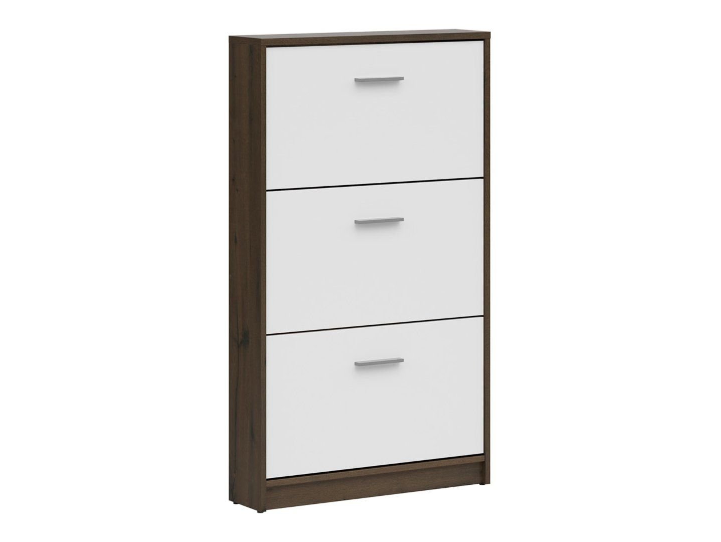 NEPO PLUS high shoe cabinet 70 cm, noble oak/white