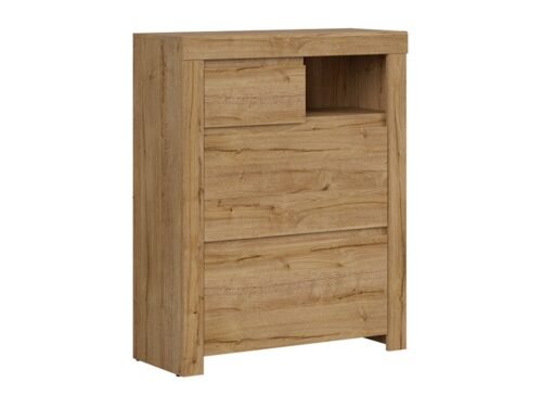 HOLTEN shoe cabinet with drawer, 92.5 cm, Waterford oak