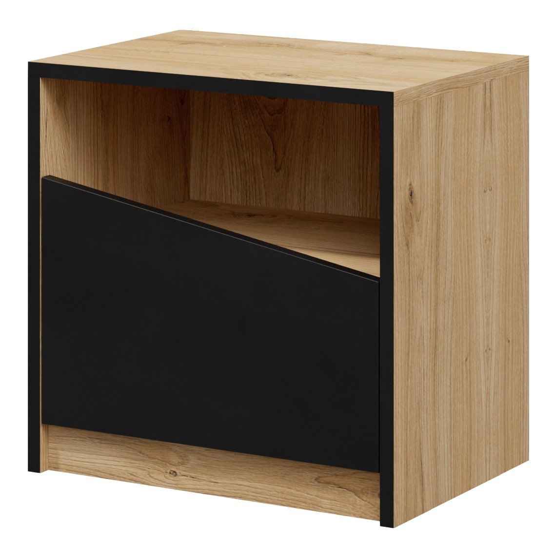 Atson Oak/Black ADRK bedside table