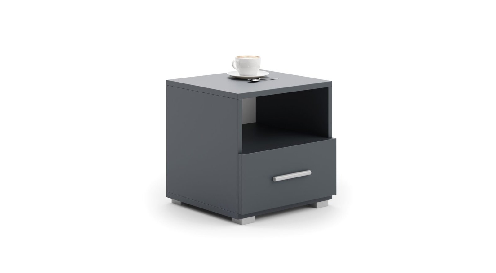 EMI gray ADRK bedside table with drawer