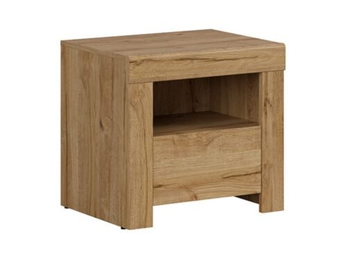 HOLTEN bedside table with drawer, 54.5 cm, Waterford oak