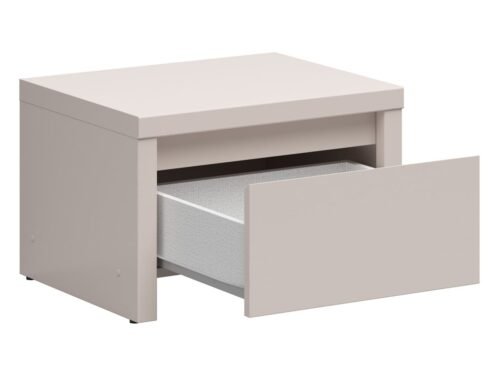 KASPIAN bedside table with drawer, 51 cm, cashmere color