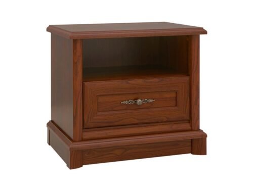 KENT bedside table with drawer, 56 cm, chestnut color
