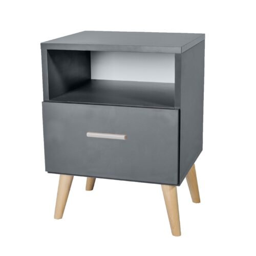 LOGAN gray ADRK bedside table with drawer