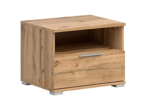 ZELE bedside table with drawer, 50 cm, oak color, wotan color