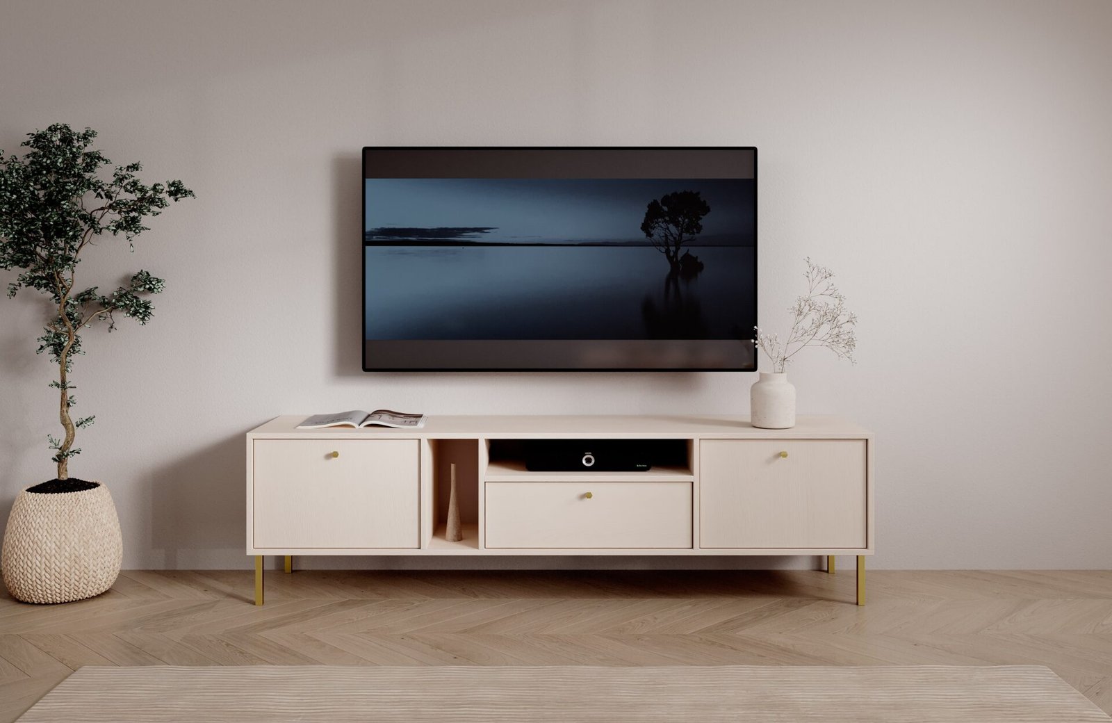 TV cabinet 2D 1S Tili Sand Beige ADRK - Image 4