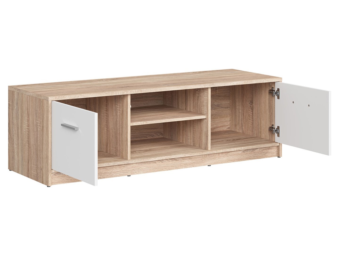 NEPO PLUS two-door TV cabinet 138.5 cm, monastery oak/white - Image 3