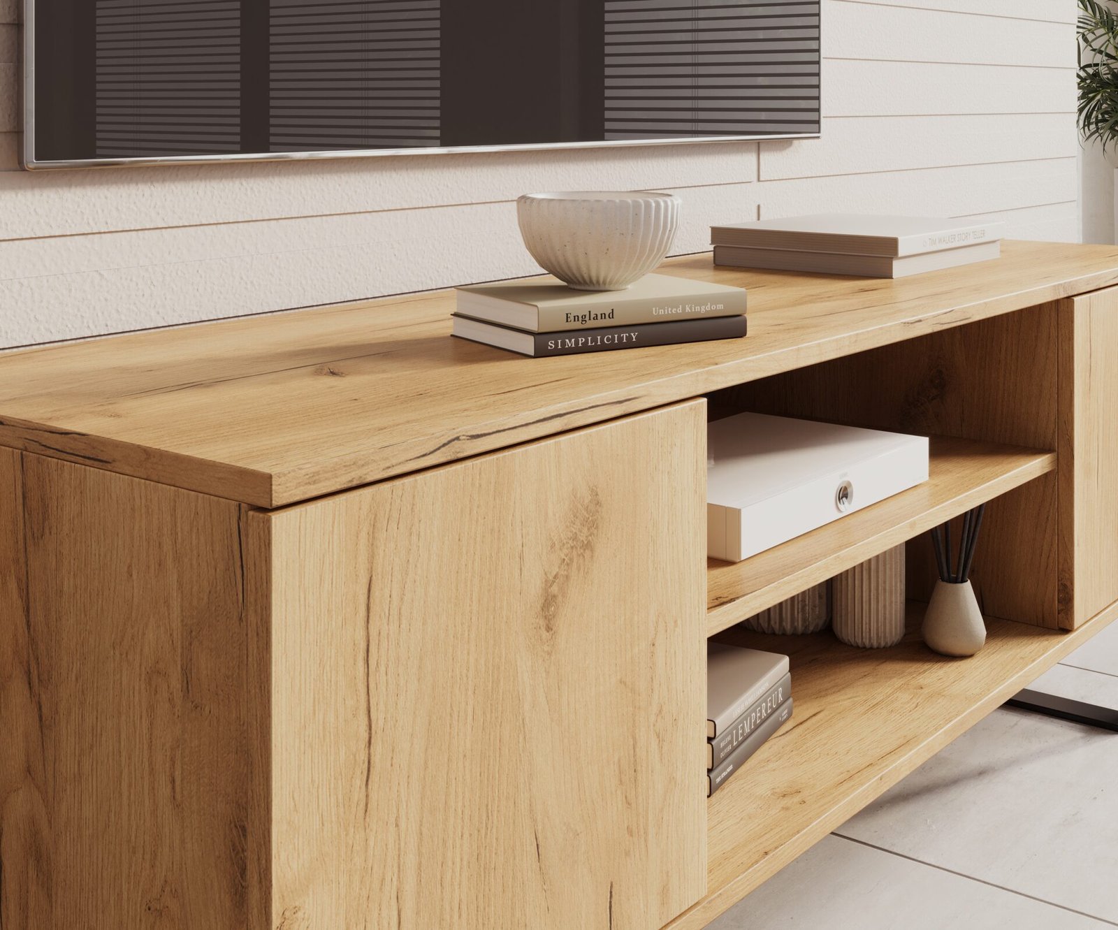 Lofter TV cabinet 135 cm Craft Oak ADRK - Image 4