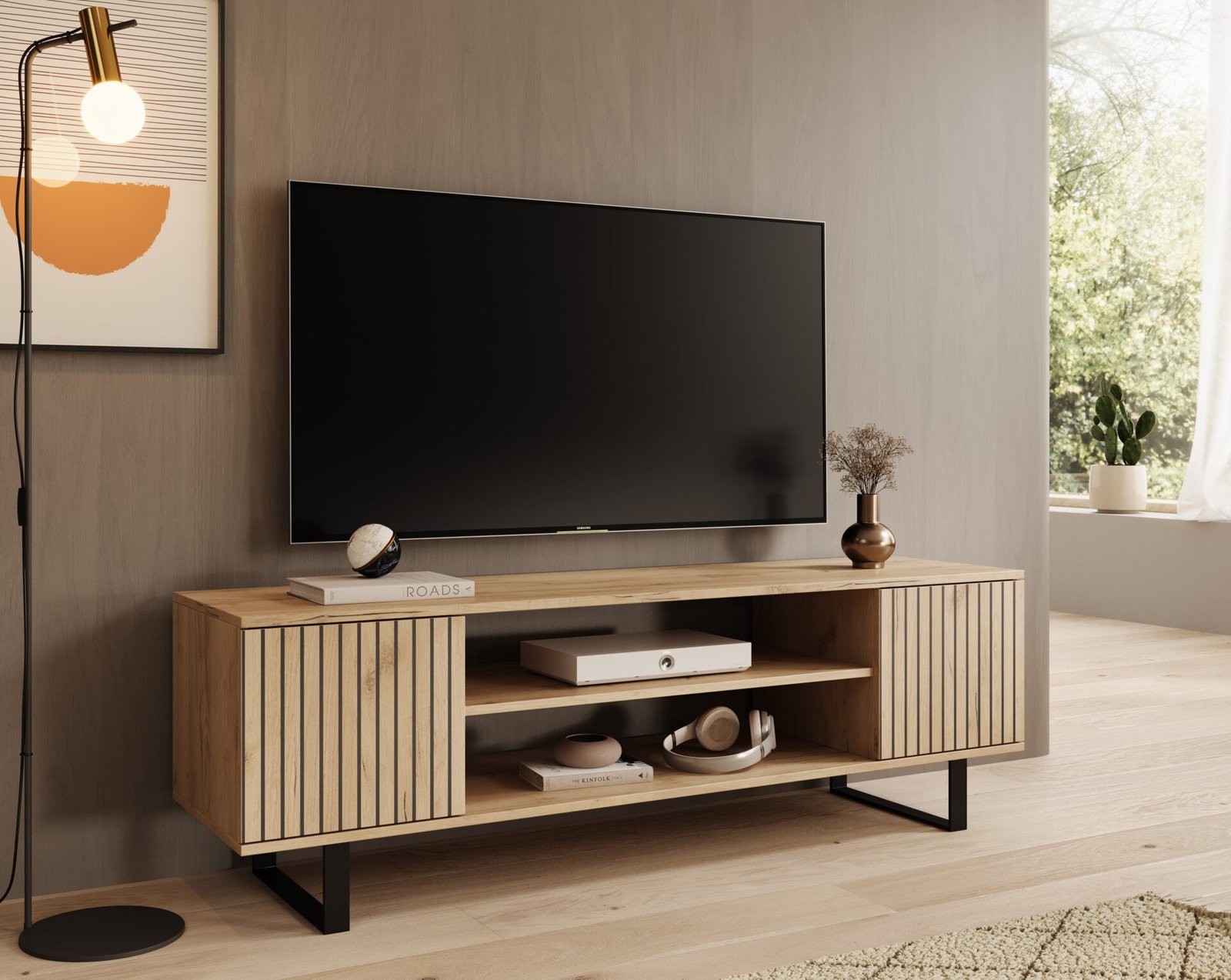 Lorello TV cabinet 155 cm Craft Oak ADRK - Image 2