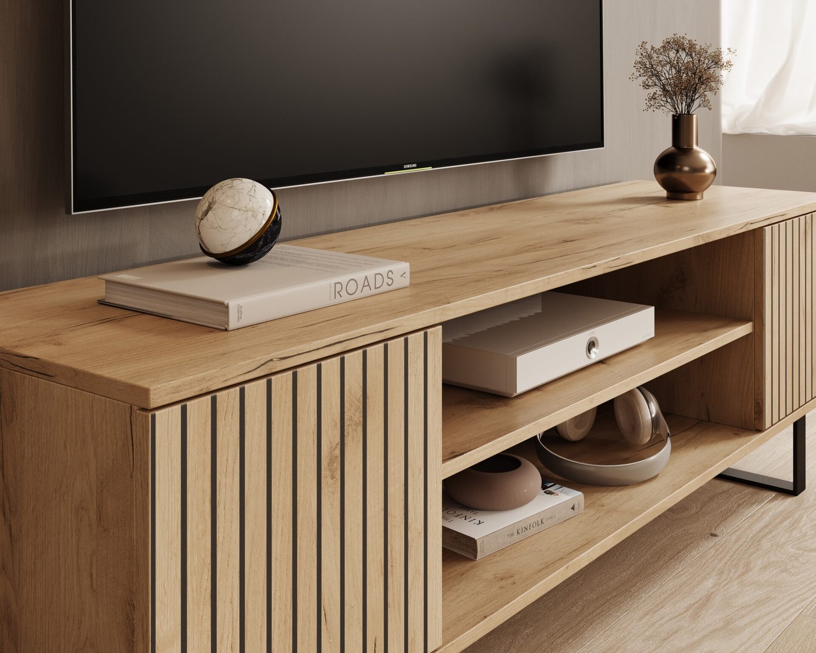 Lorello TV cabinet 155 cm Craft Oak ADRK - Image 4