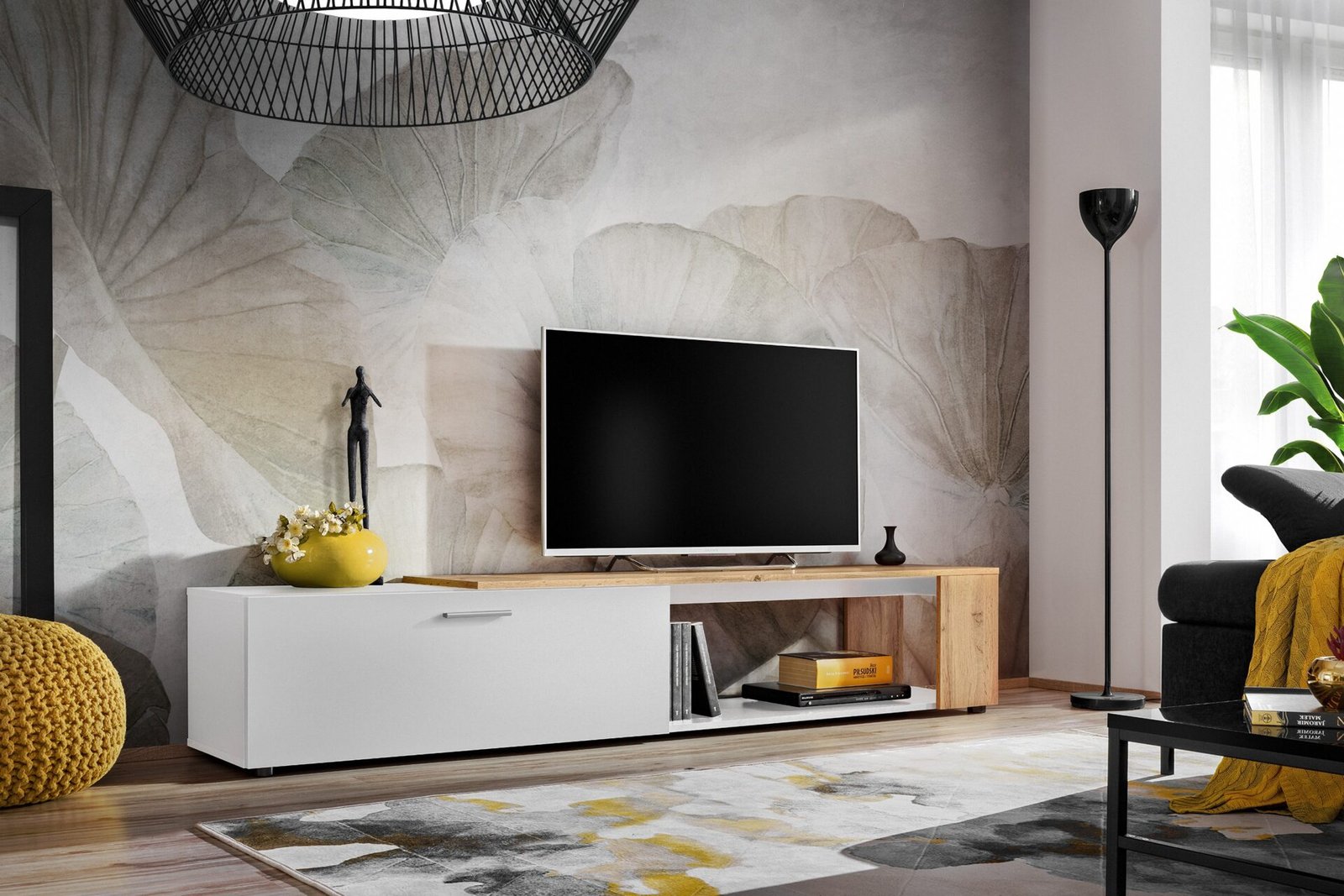 Maze II TV cabinet, white, ASM