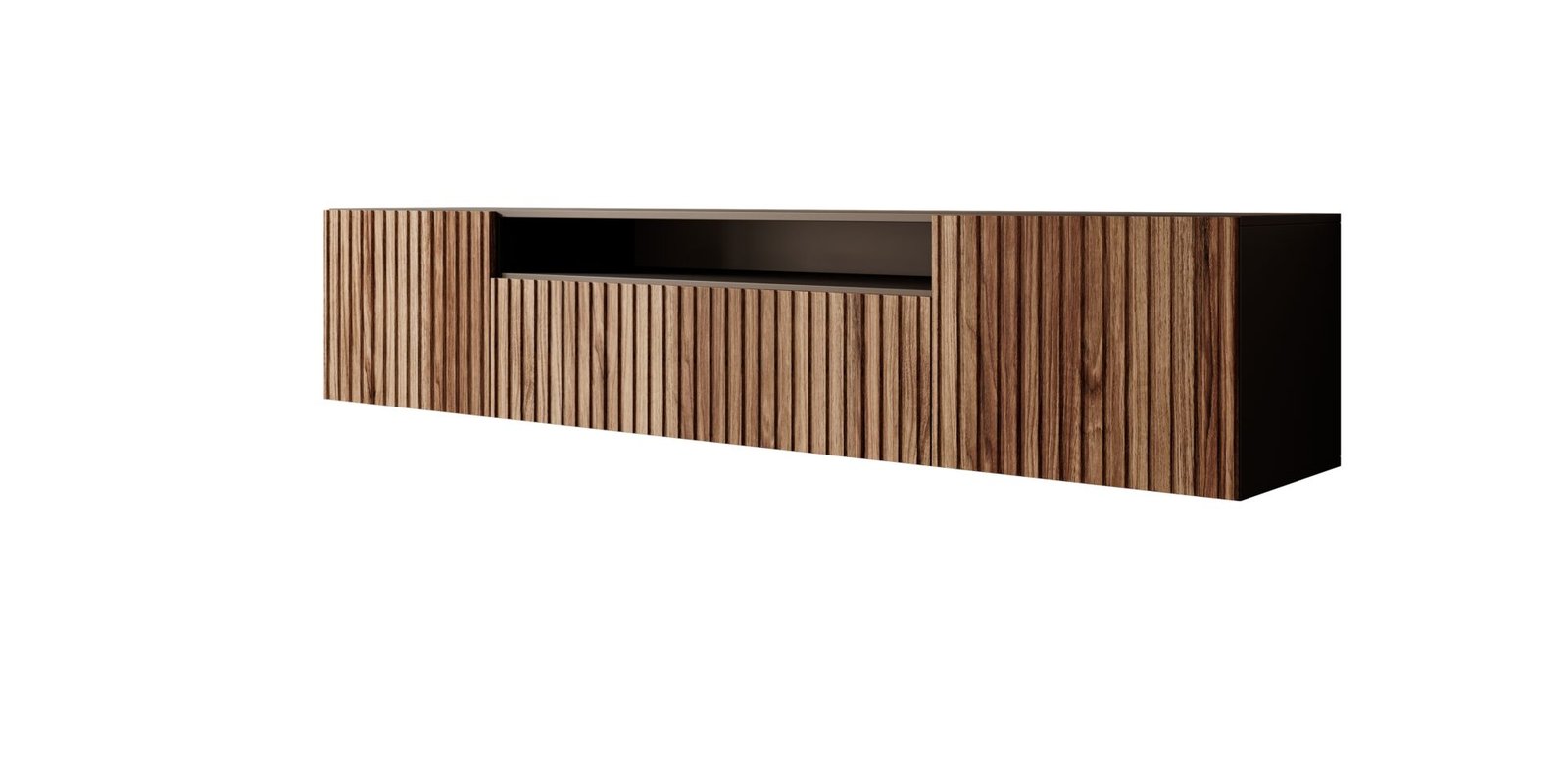Miro TV cabinet, wall-mounted, black/Catania ADRK