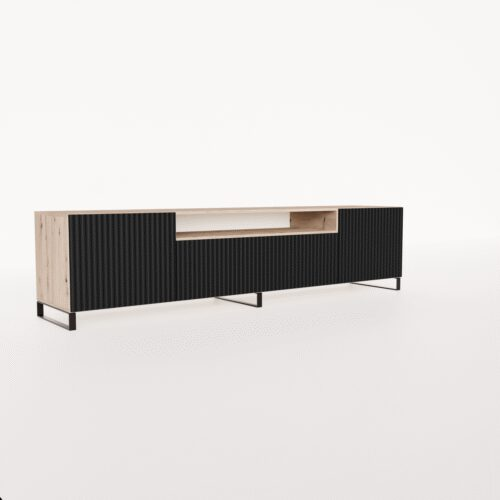 NOEMI TV stand black/Artisan ADRK