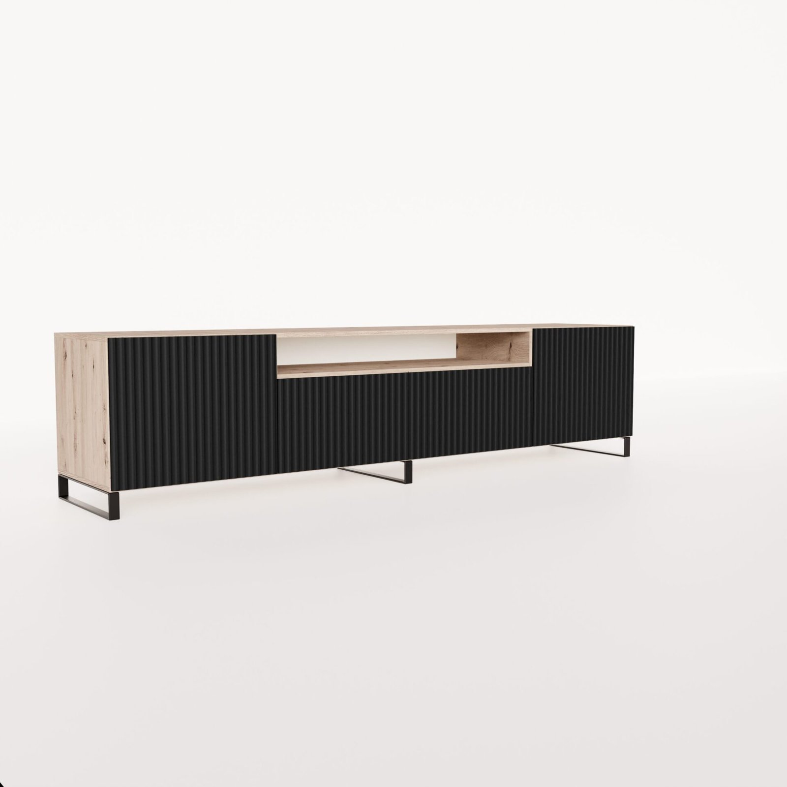 NOEMI TV stand black/Artisan ADRK