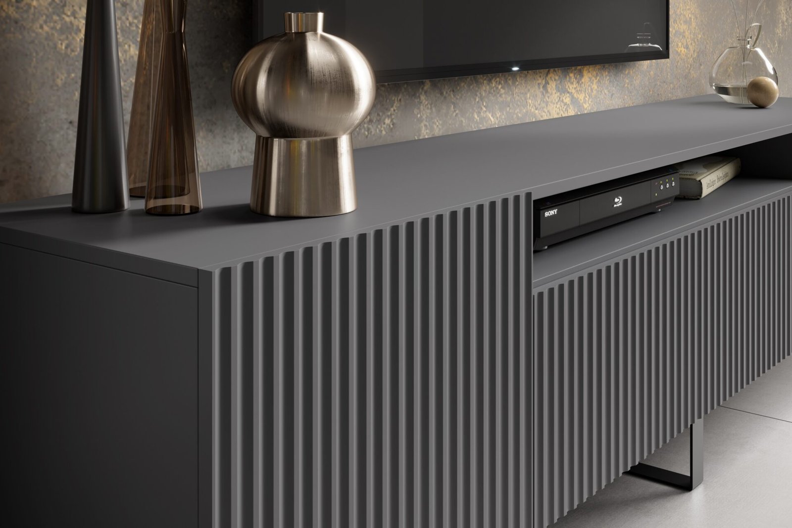 NOEMI TV stand, graphite color, ADRK - Image 4
