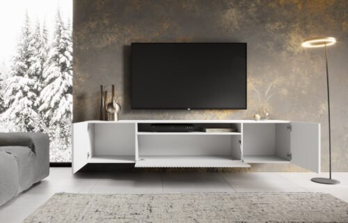 NOEMI TV cabinet, wall-mounted, white ADRK