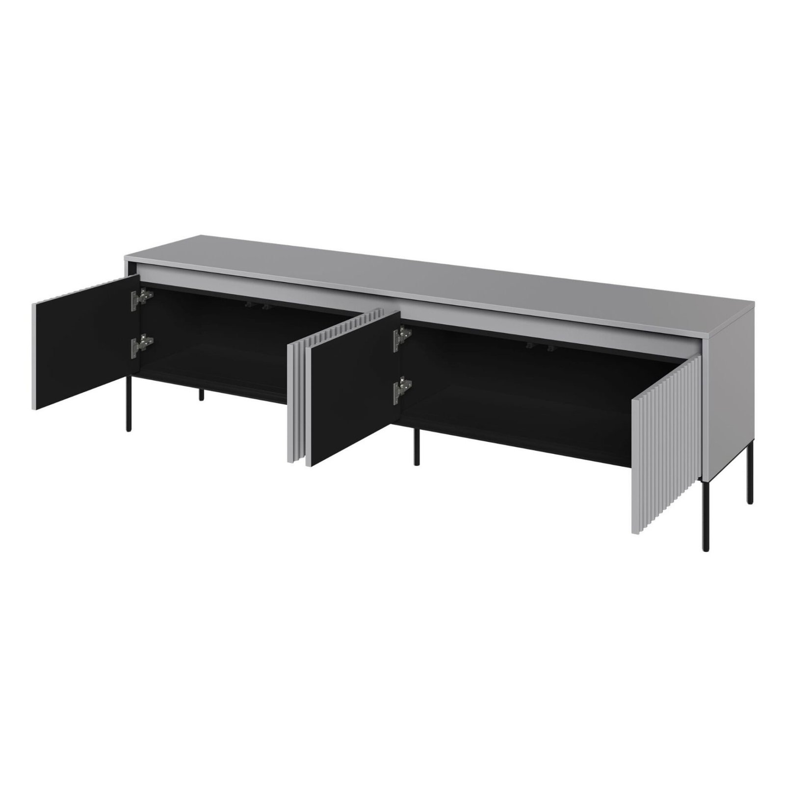 Grooves TV cabinet TREND 06 gray/black legs - Image 4